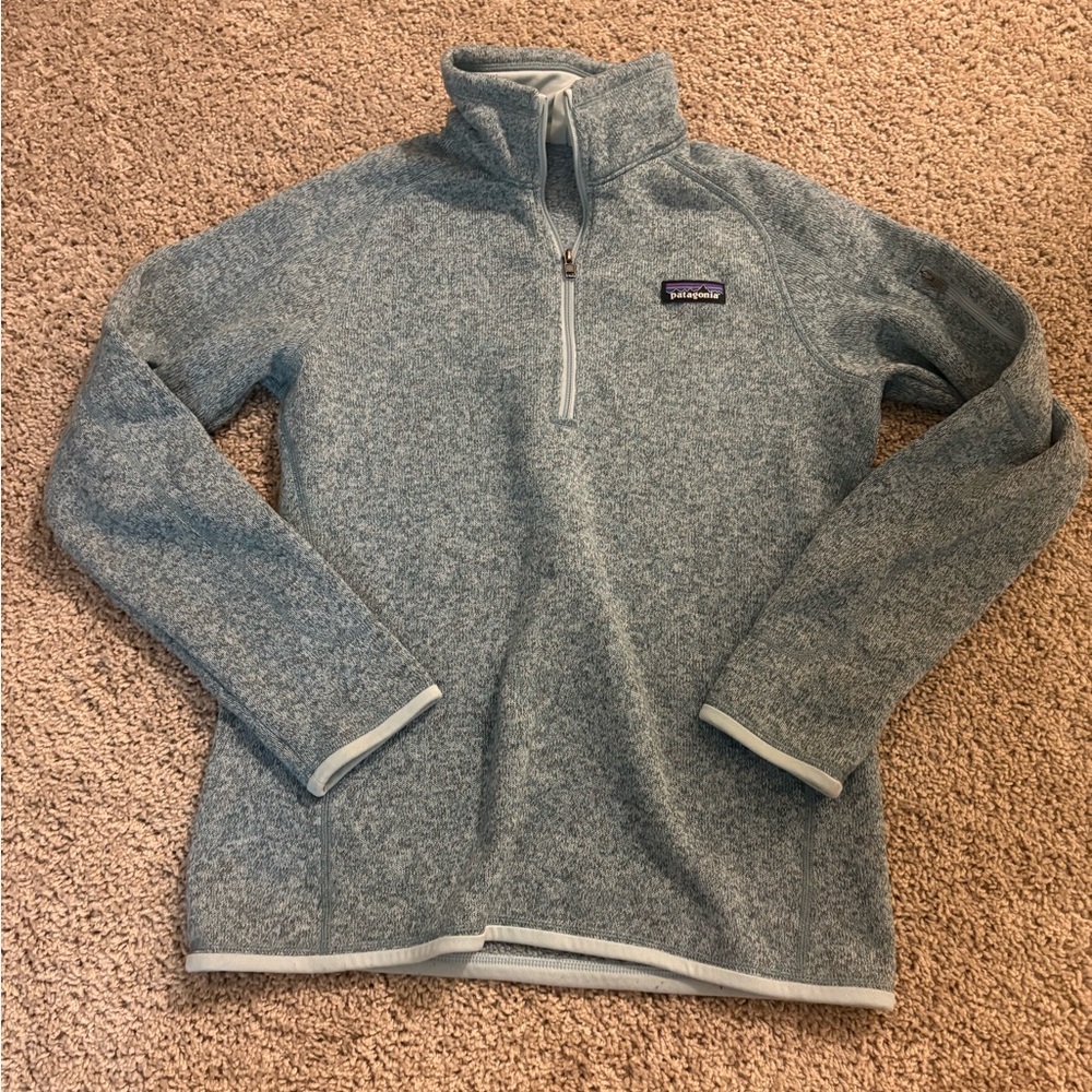 Patagonia Light Blue Quarter Zip